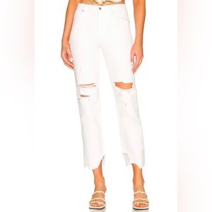 NEW FREE PEOPLE - Tapered Baggy Boyfriend in Chalk White